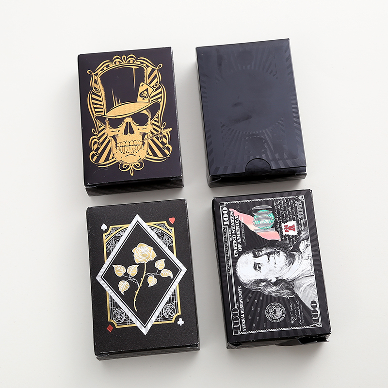 PET playing cards black series